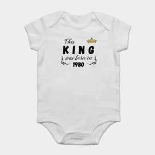 King born in 1980 Baby Bodysuit